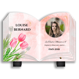 Plaque Funéraires Roses Colorées