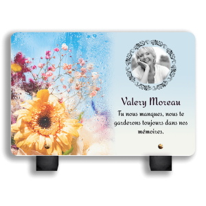 Plaque Funéraire Fleurs Sauvages