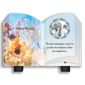 Plaque Funéraire Fleurs Sauvages