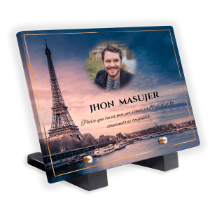 Plaque funéraire Tour Eiffel