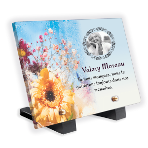 Plaque Funéraire Fleurs Sauvages