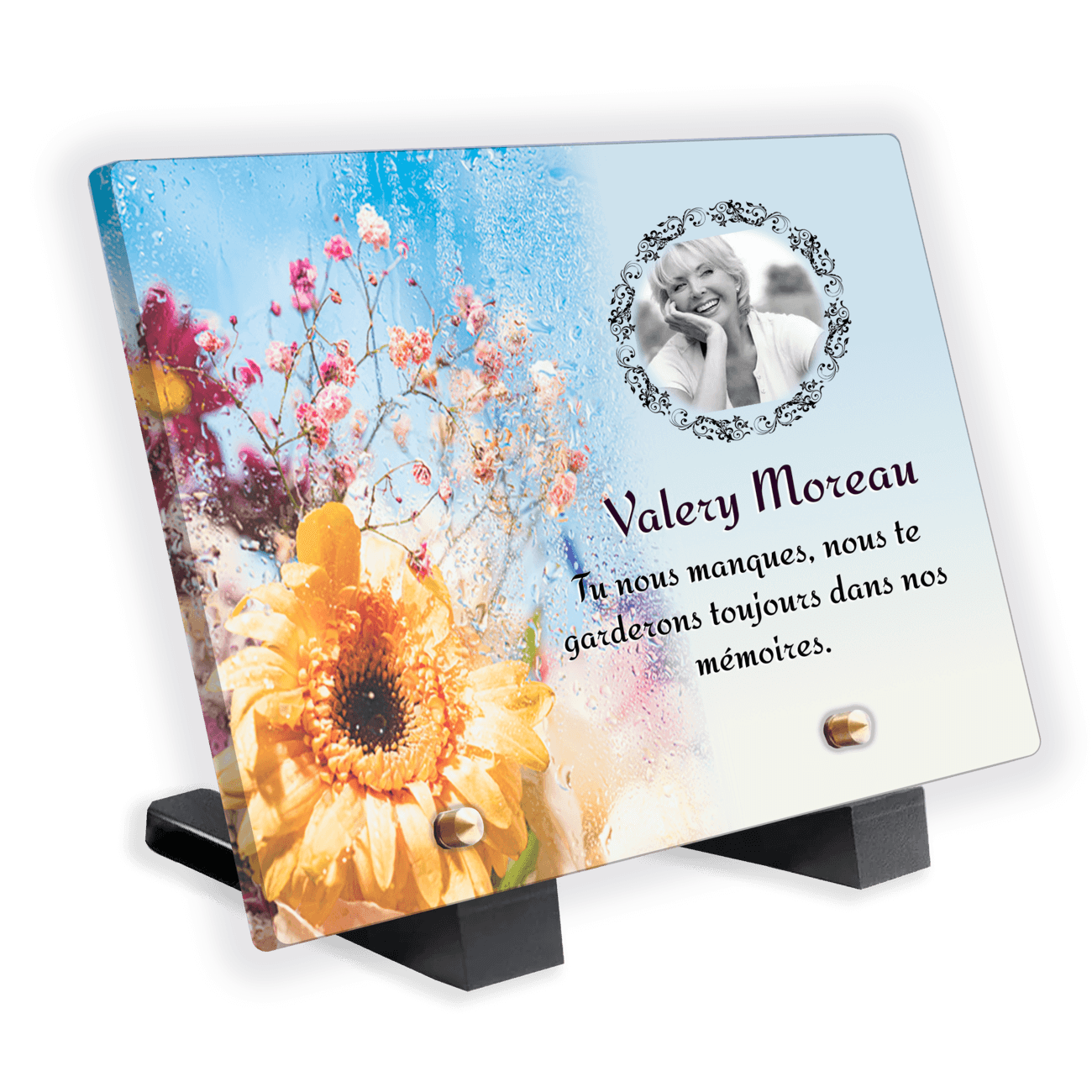 Plaque Funéraire Fleurs Sauvages