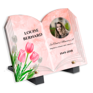 Plaque Funéraires Roses Colorées