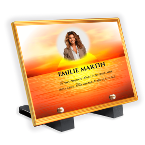 Plaque Funéraire Coucher de Soleil