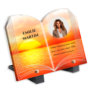 Plaque Funéraire Coucher de Soleil