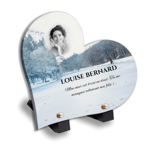 Plaque Funéraire Forêt Enneigée