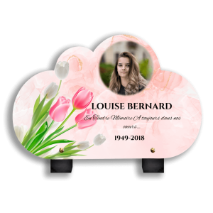 Plaque Funéraires Roses Colorées