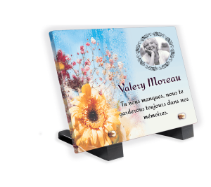 Plaque Funéraire Fleurs Sauvages