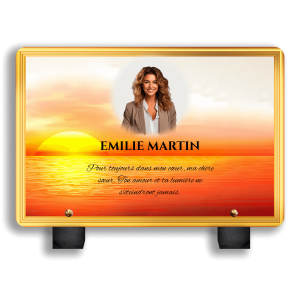 Plaque Funéraire Coucher de Soleil