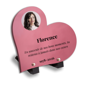 Plaque Funéraire Rose Lie de Vin