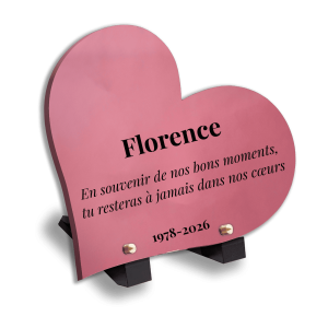 Plaque Funéraire Rose Lie de Vin