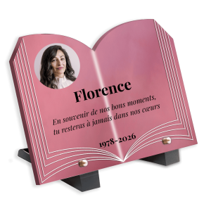 Modern Pink Funeral Plaque