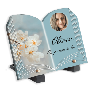 Plaque Funéraire Fleurs de Cerisier