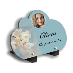 Plaque Funéraire Fleurs de Cerisier